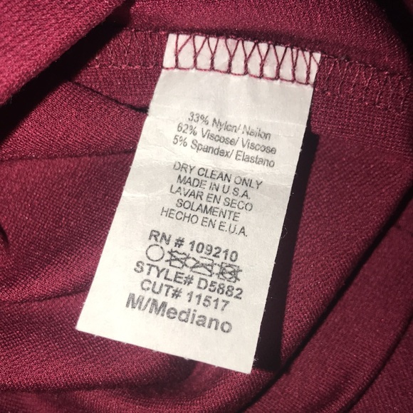 NWT Windsor Burgandy Mini Dress - Picture 8 of 8